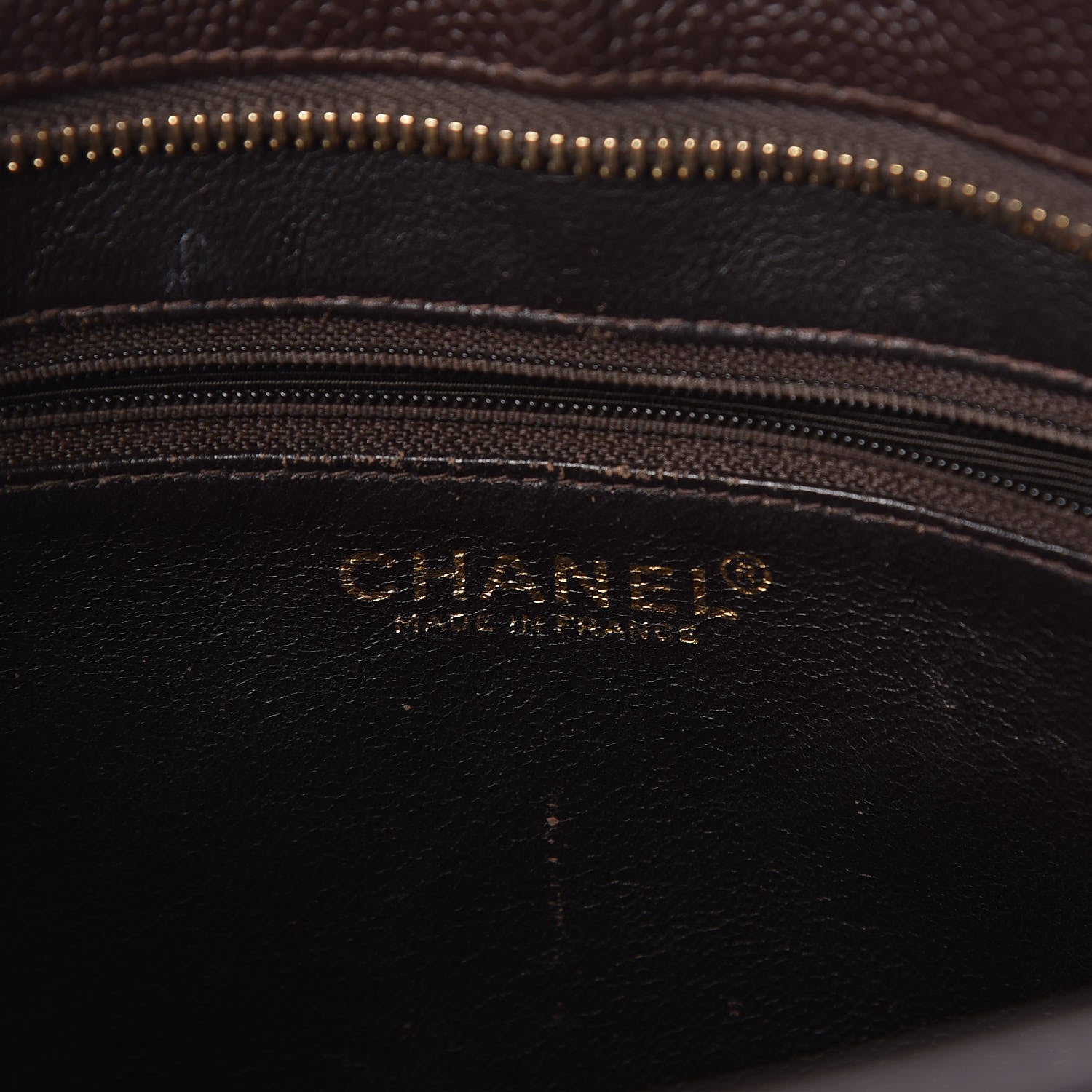 Chanel Caviar Quilted Medallion Tote Brown 8 of 13