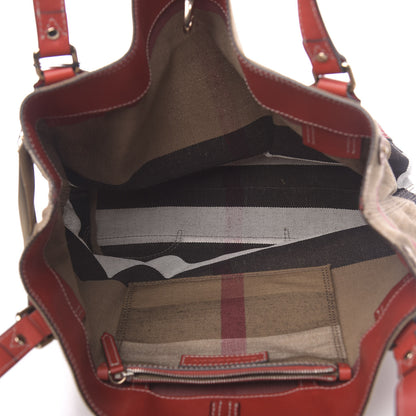 Burberry Canvas Mega Check Medium Maidstone Cadmium Red 5 of 11