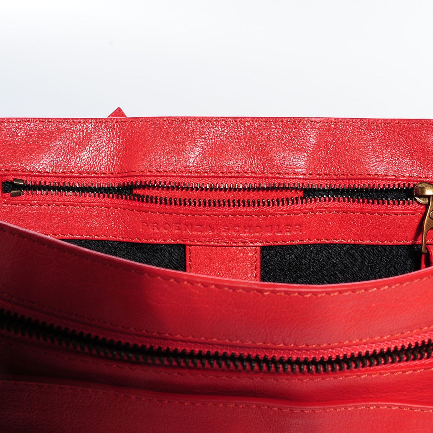 Lambskin Medium PS1 Satchel Deep Coral