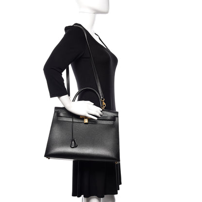Hermes Ardennes Kelly Sellier 35 Black 2 of 33