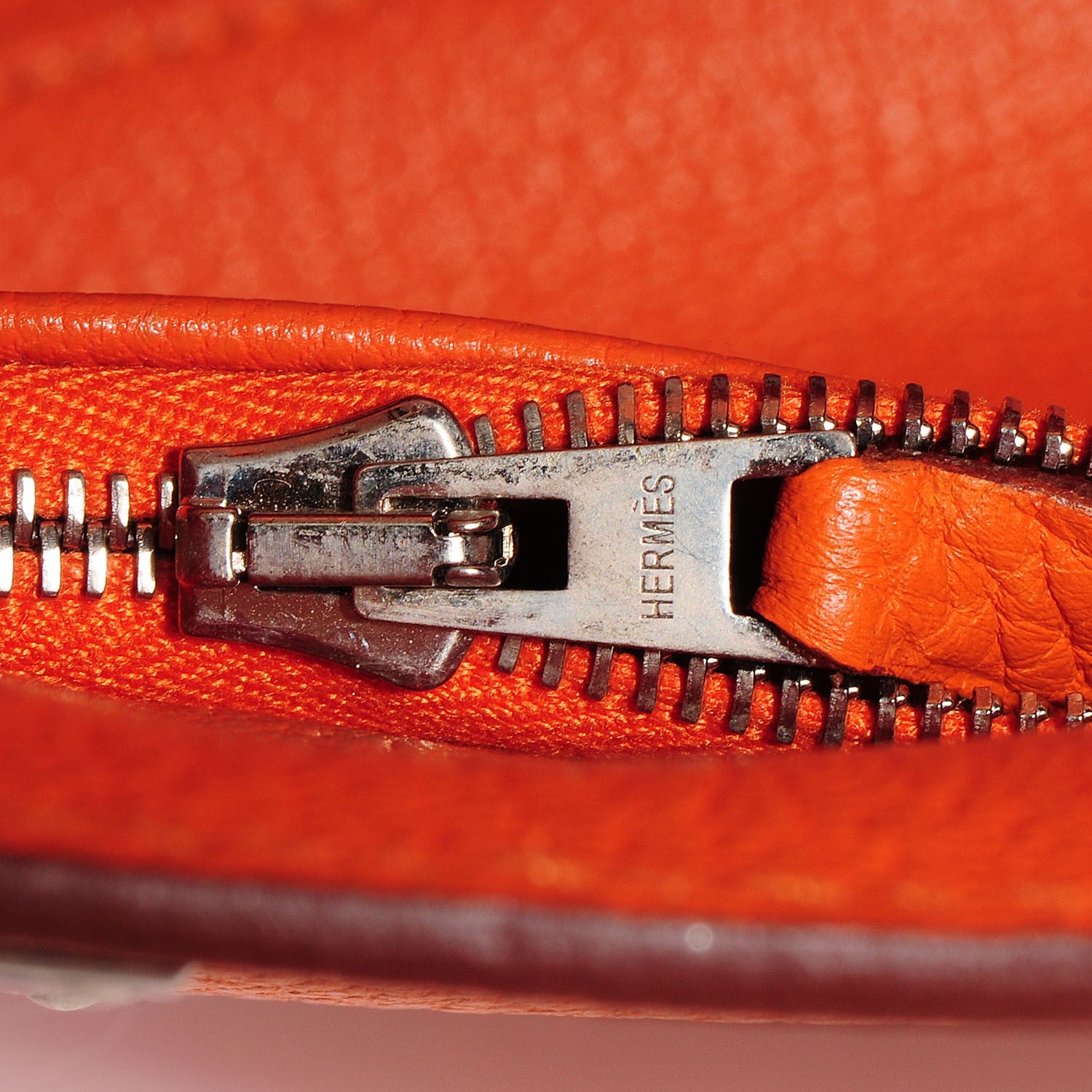 Hermes Taurillon Clemence Jypsiere 34 Orange 9 of 22