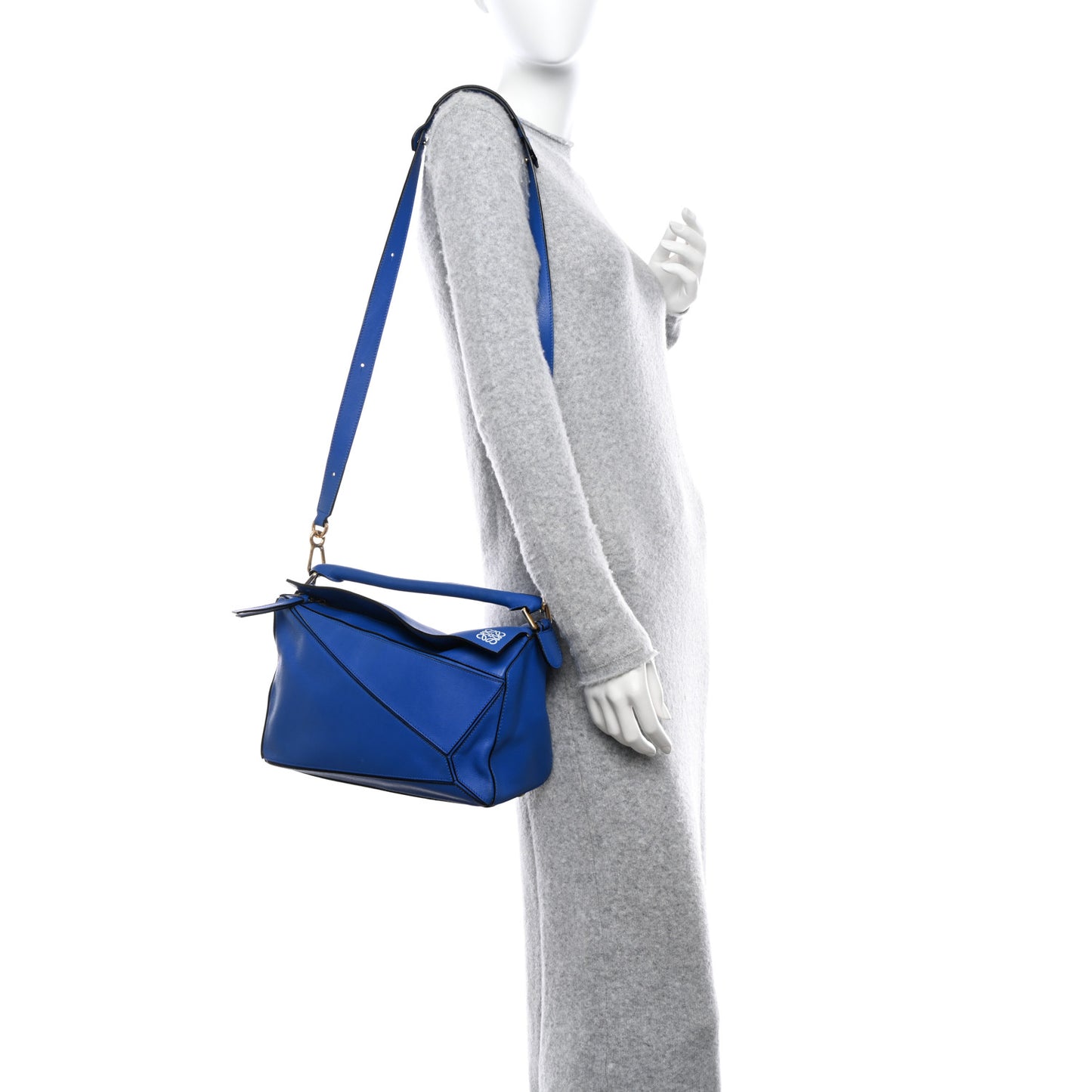 Calfskin Medium Puzzle Bag Electric Blue