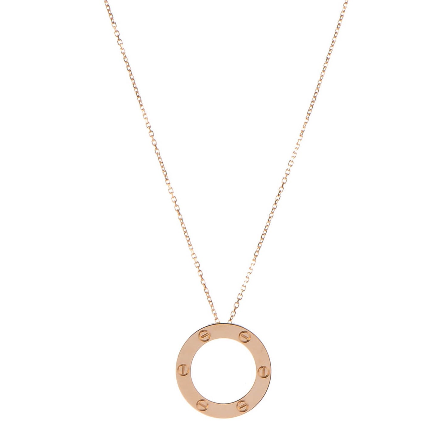18K Pink Gold LOVE Symbol Necklace