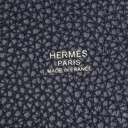 Hermes Taurillon Clemence Picotin Lock 18 PM Bleu Nuit 10 of 13