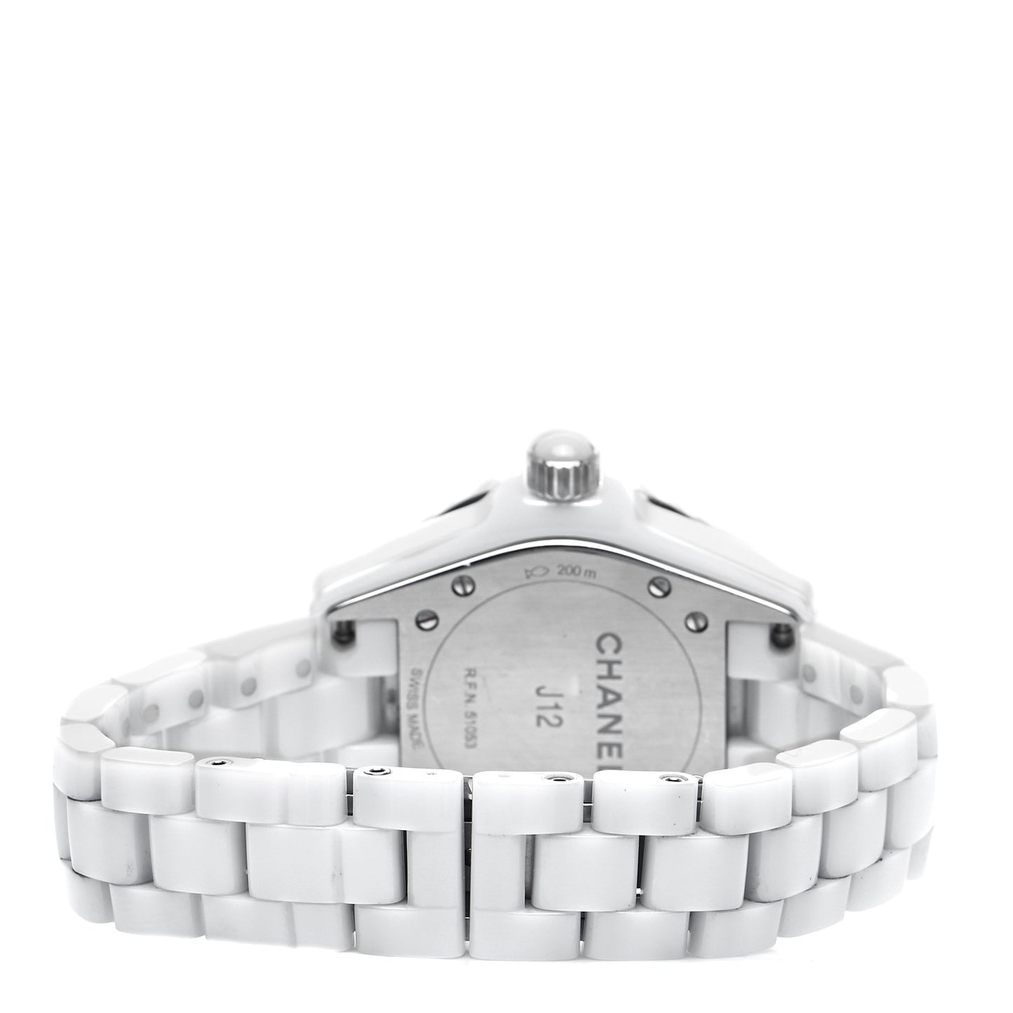 Stainless Steel Ceramic 33mm J12 Quartz Watch White