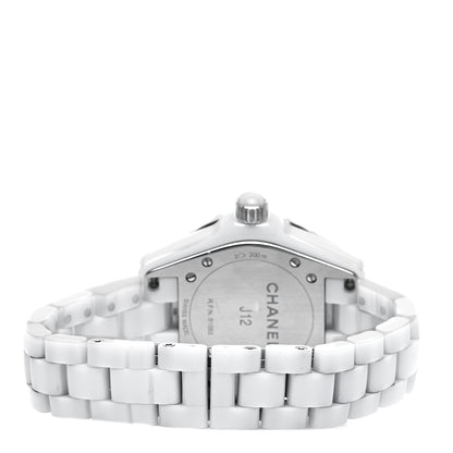 Chanel Stainless Steel Ceramic 33mm J12 Quartz Watch White 3 of 4
