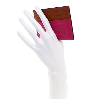 Givenchy Lambskin Bi-Color Logo Emblem Card Holder Cyclamen 2 of 8