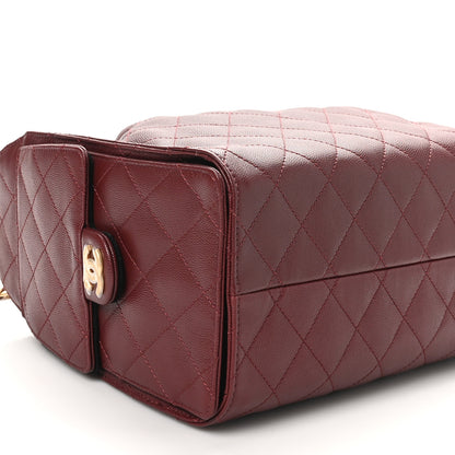 Chanel Caviar Quilted Small Chanel 25 Handbag Burgundy 9 of 11