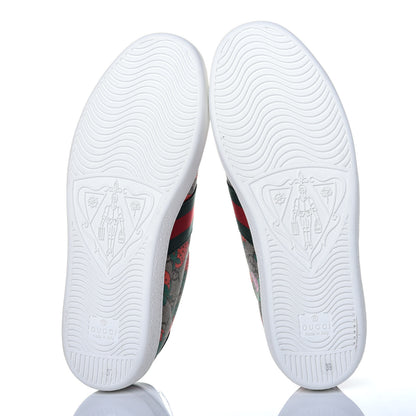 Gucci GG Supreme Monogram Strawberry Web Womens Ace Sneakers 39 Beige Multicolor Red Green 6 of 10