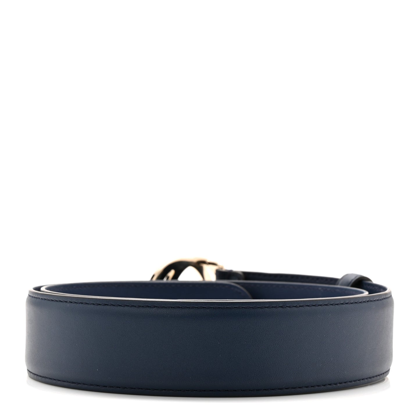 Moon Calfskin Interlocking G Belt 85 34 Cobalt Blue