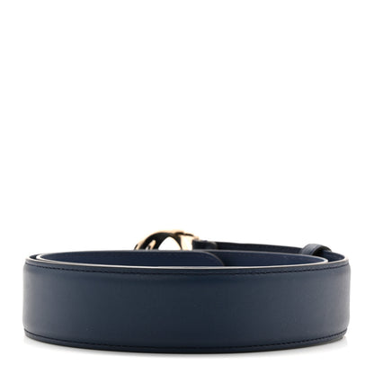 Gucci Moon Calfskin Interlocking G Belt 85 34 Cobalt Blue 2 of 4