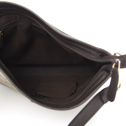 Gucci GG Plus Monogram Medium Flat Messenger Bag Dark Brown 5 of 16