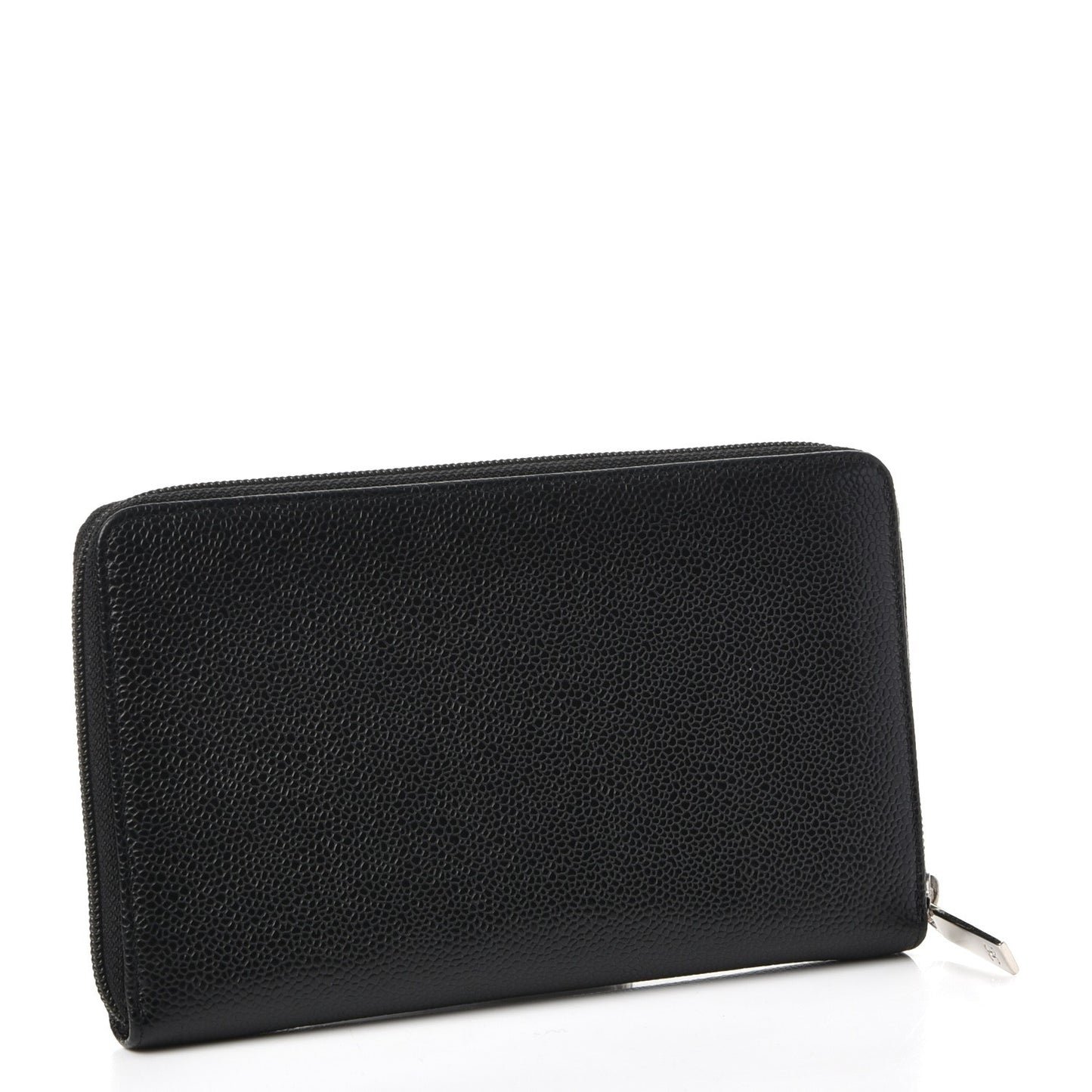 Caviar Timeless Large Zip Wallet Black