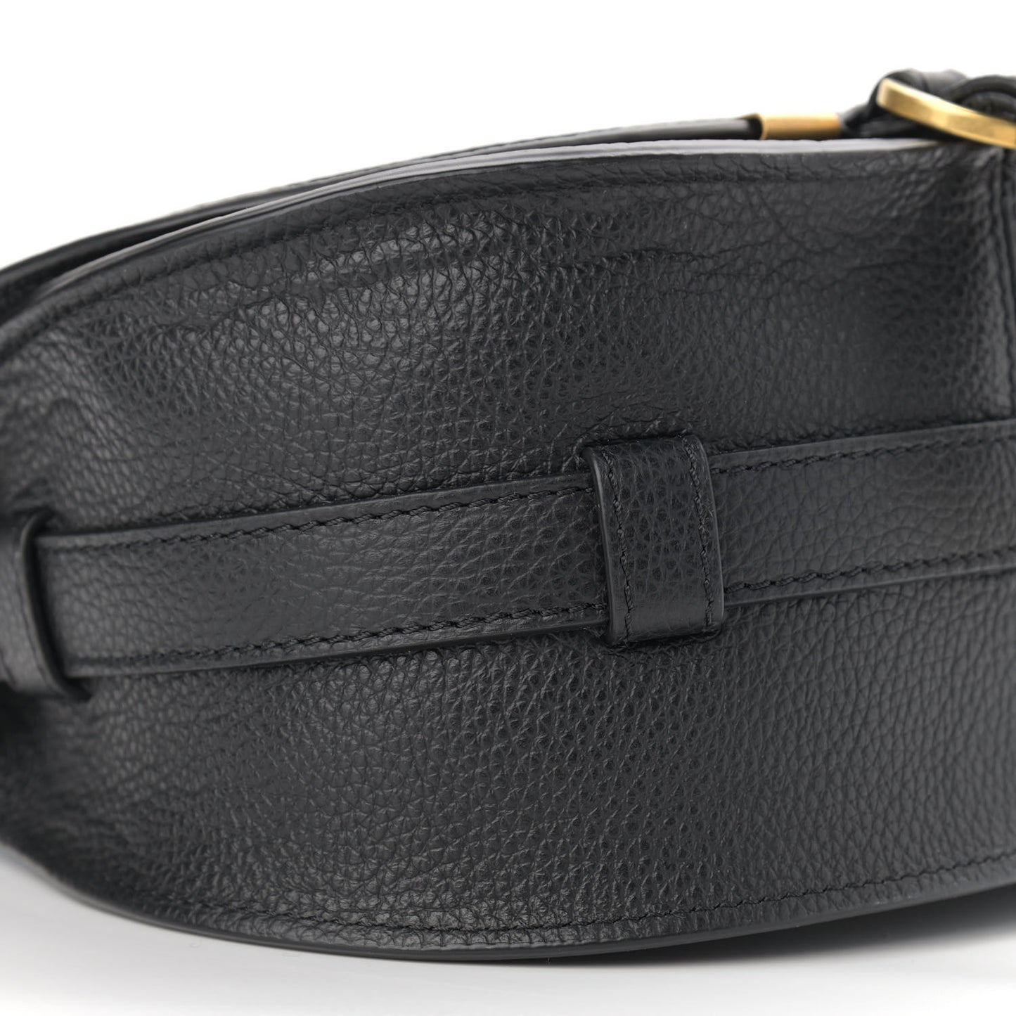 Calfskin Mini Marcie Round Crossbody Bag Black