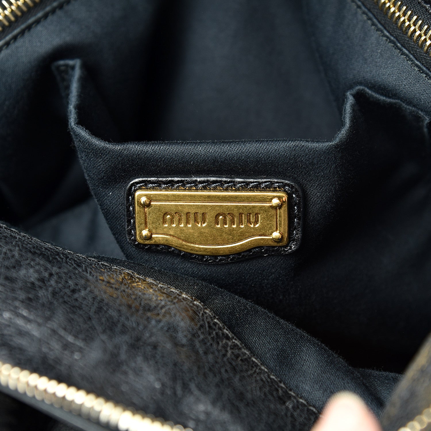 Miu Miu Vitello Lux Bow Tote Black 5 of 9
