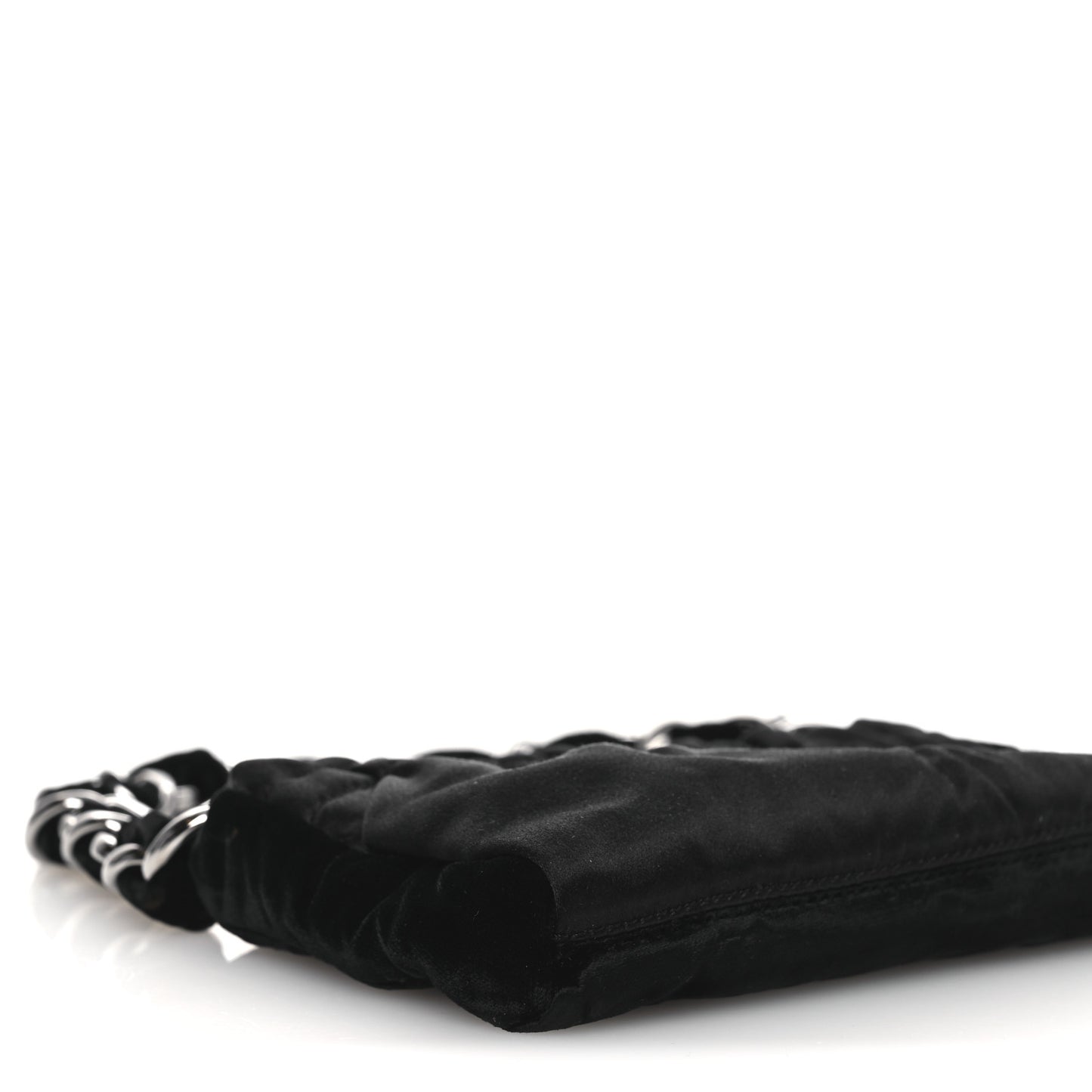 Velvet Satin Evening Bag Black