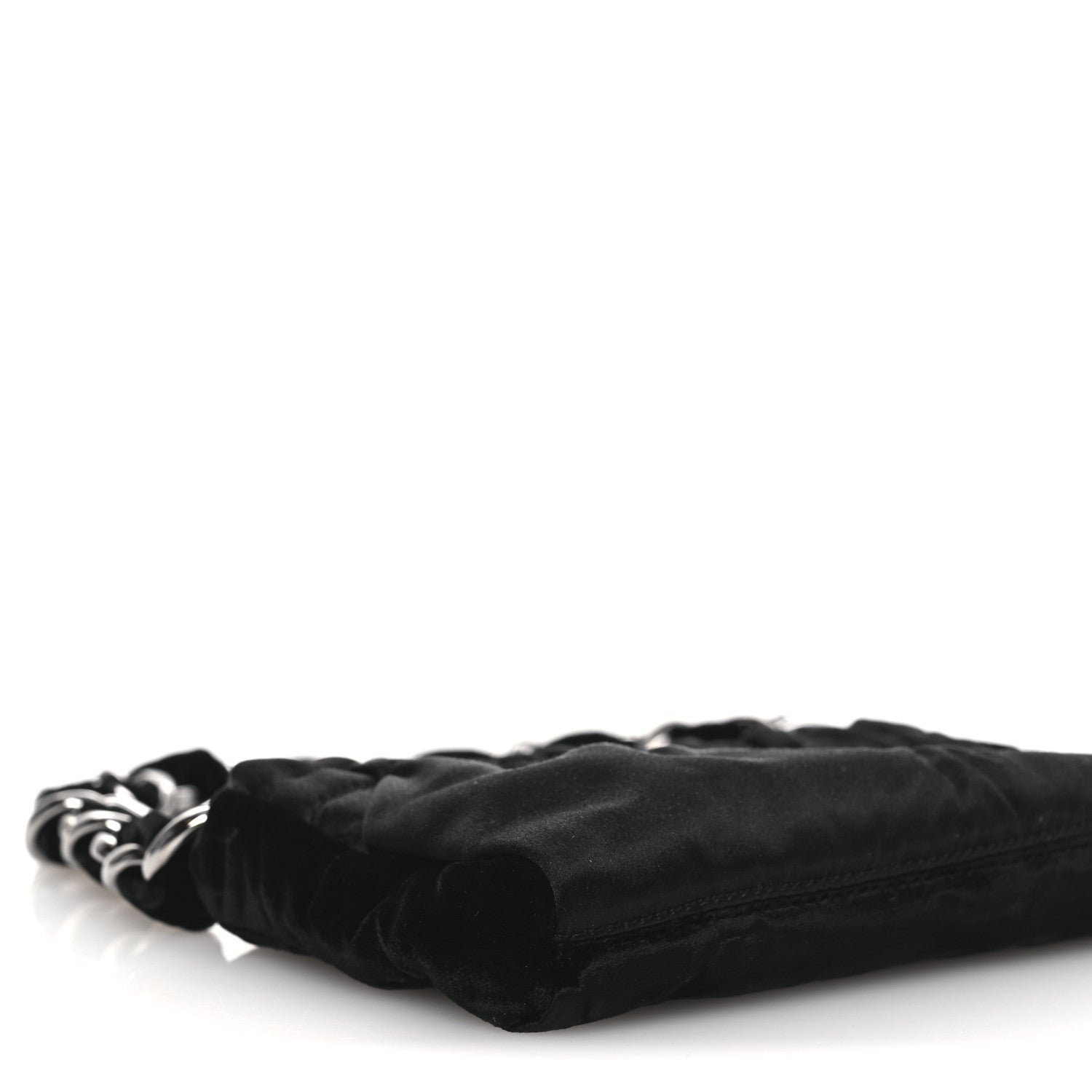 Chanel Velvet Satin Evening Bag Black 9 of 11