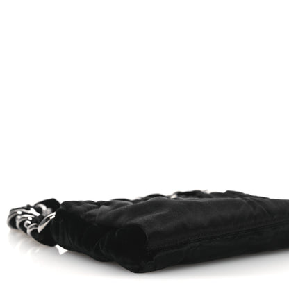 Chanel Velvet Satin Evening Bag Black 9 of 11