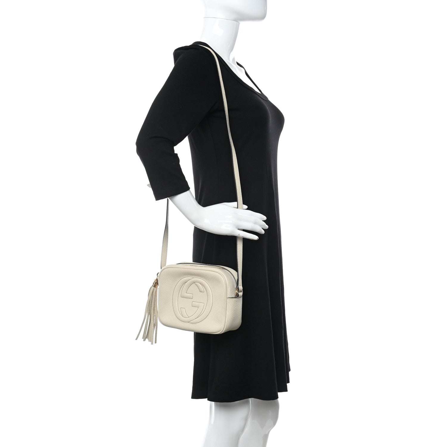 Gucci Pebbled Calfskin Small Soho Disco Bag Off White 2 of 17