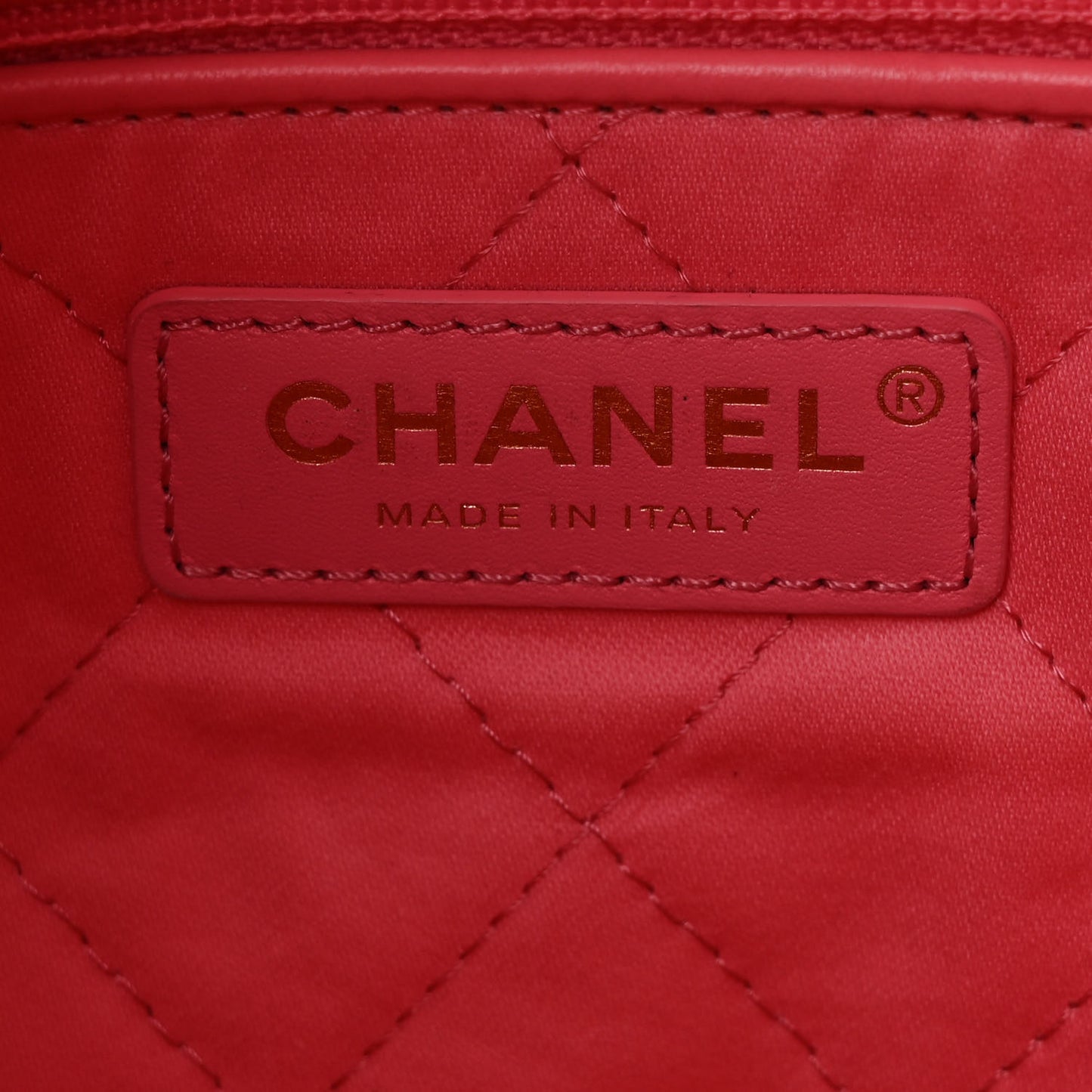 Shiny Calfskin Quilted Small Chanel 22 Coral Pink