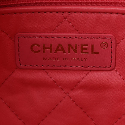 Chanel Shiny Calfskin Quilted Small Chanel 22 Coral Pink 8 of 12