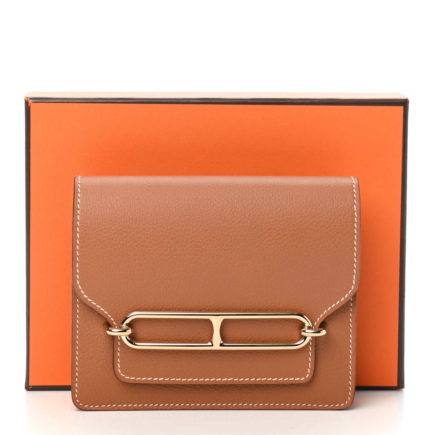 Hermes Evercolor Roulis Slim Wallet Gold 8 of 8