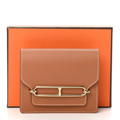 Hermes Evercolor Roulis Slim Wallet Gold 8 of 8
