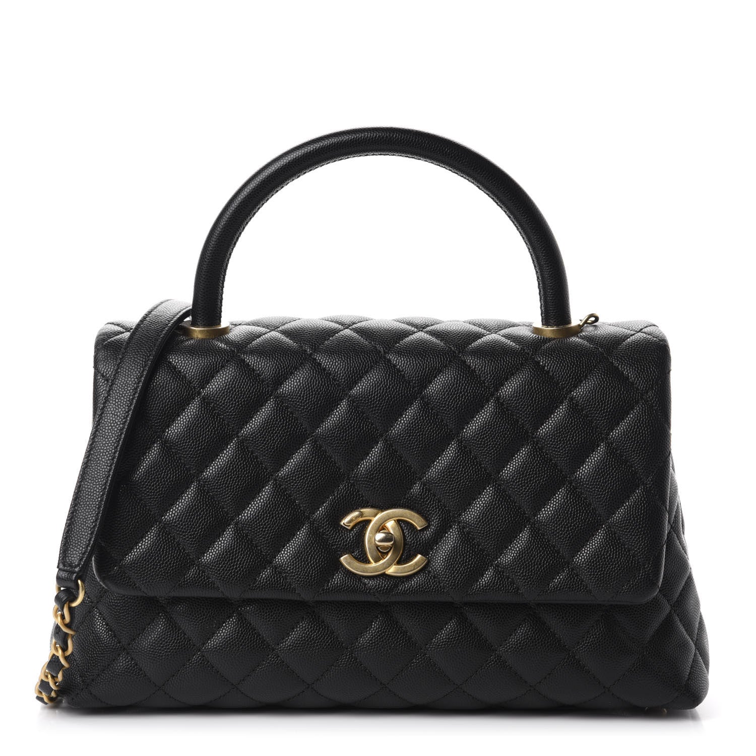 Chanel Caviar Quilted Small Coco Handle Flap Black 1 of 11
