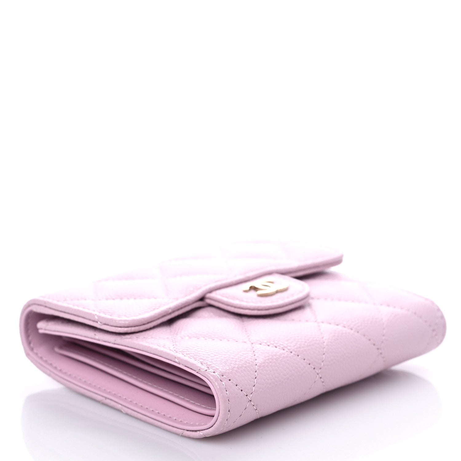 Chanel Caviar Quilted Compact Flap Wallet Light Pink 4 of 11