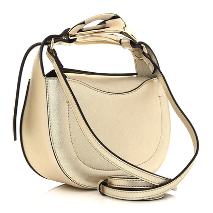 Chloe Metallic Small Grain Calfskin Kiss Bag Gold 2 of 11