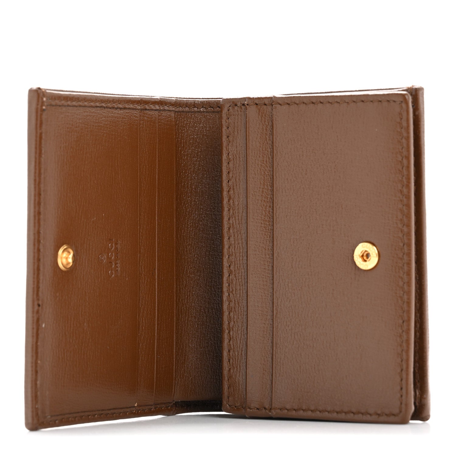 Gucci GG Supreme Monogram Horsebit 1955 Card Case Wallet Beige Ebony Brown Sugar 5 of 9