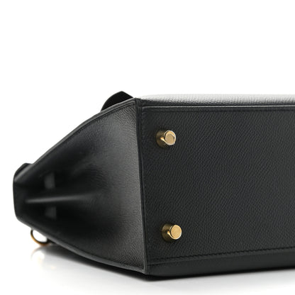 Hermes Epsom Kelly Sellier 25 Black 9 of 11