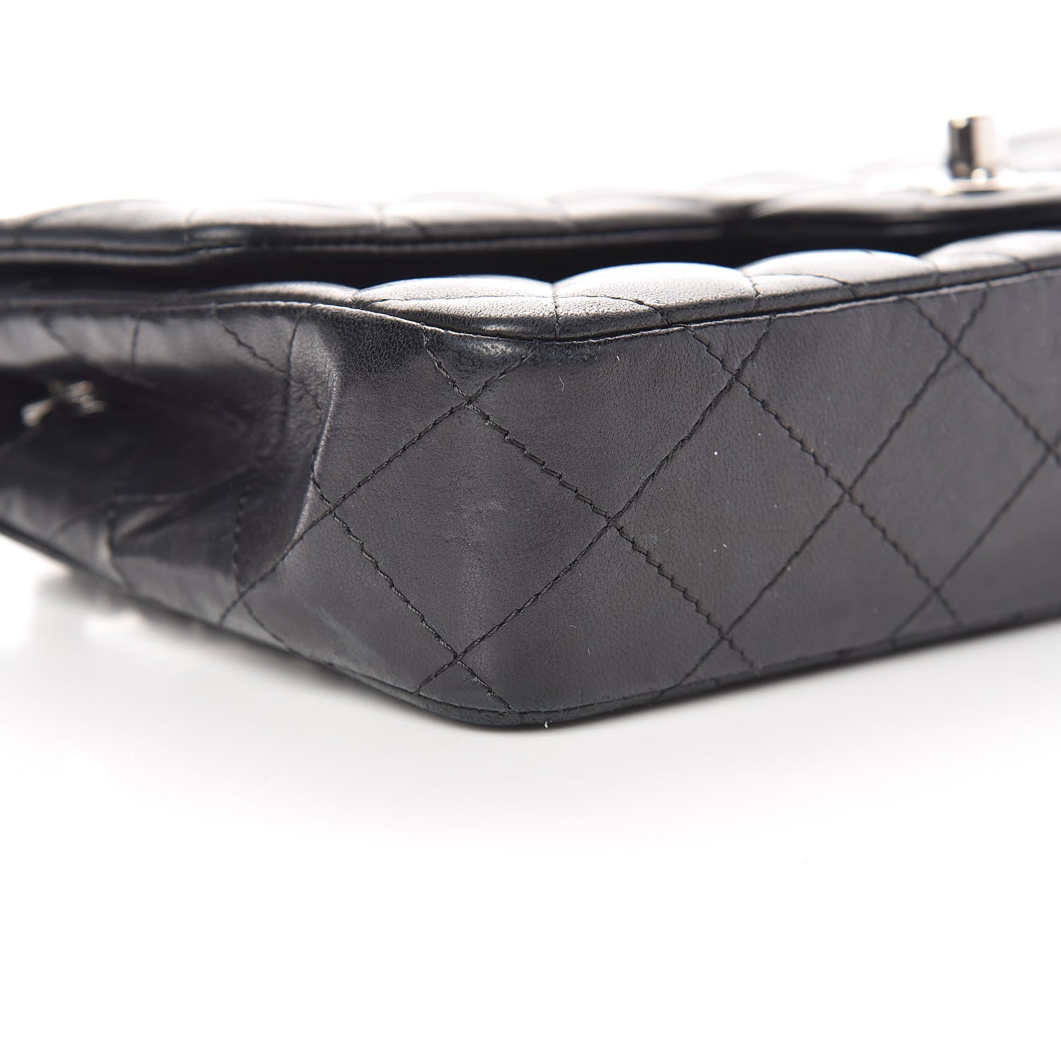 Chanel Lambskin Quilted East West Flap Black 11 of 17