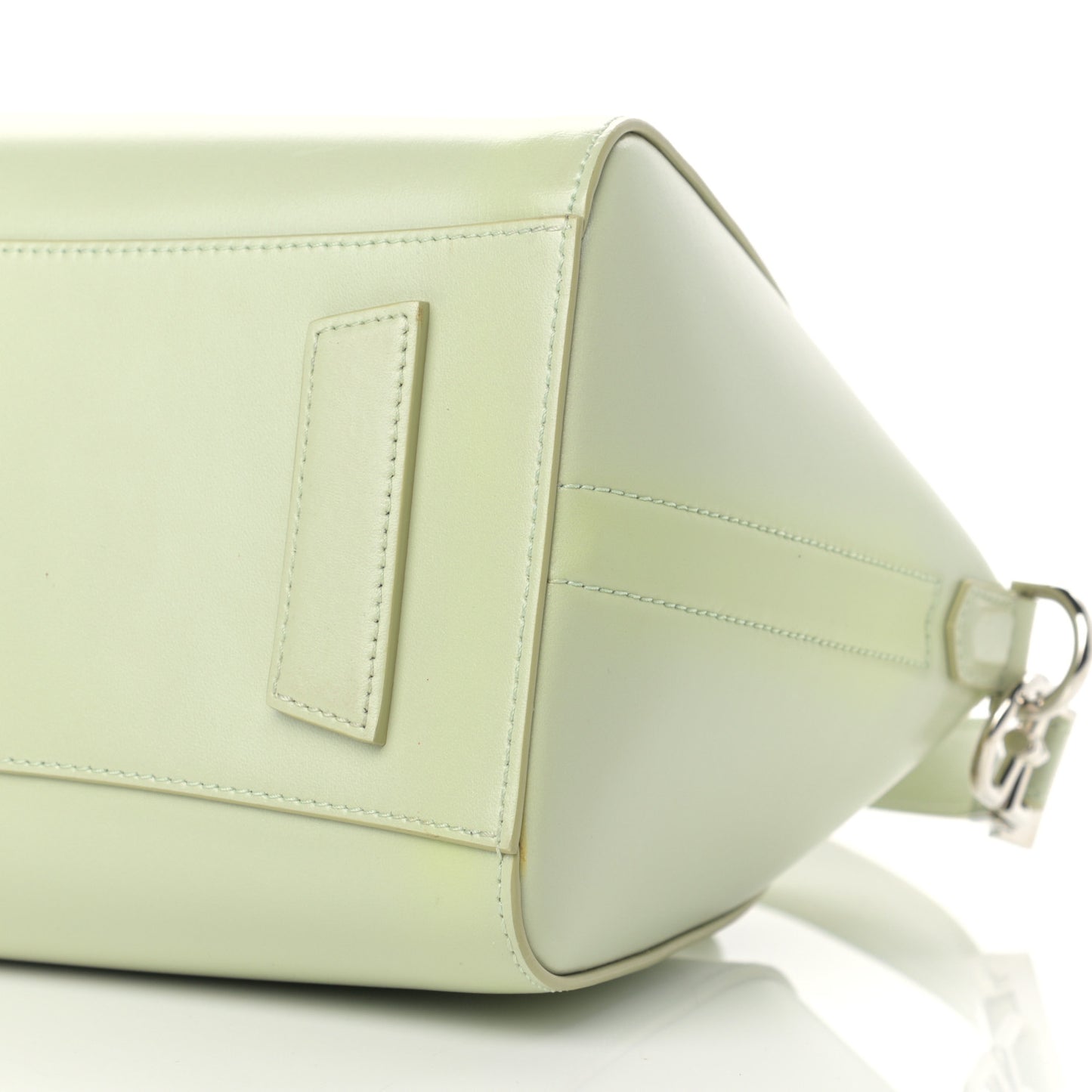 Shiny Lord Calfskin Small Antigona Aqua Green