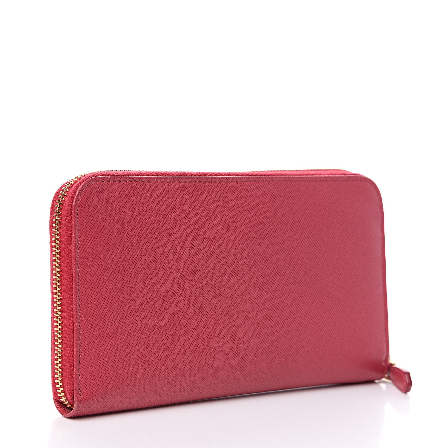 Prada Saffiano Zip Around Wallet Peonia 2 of 11