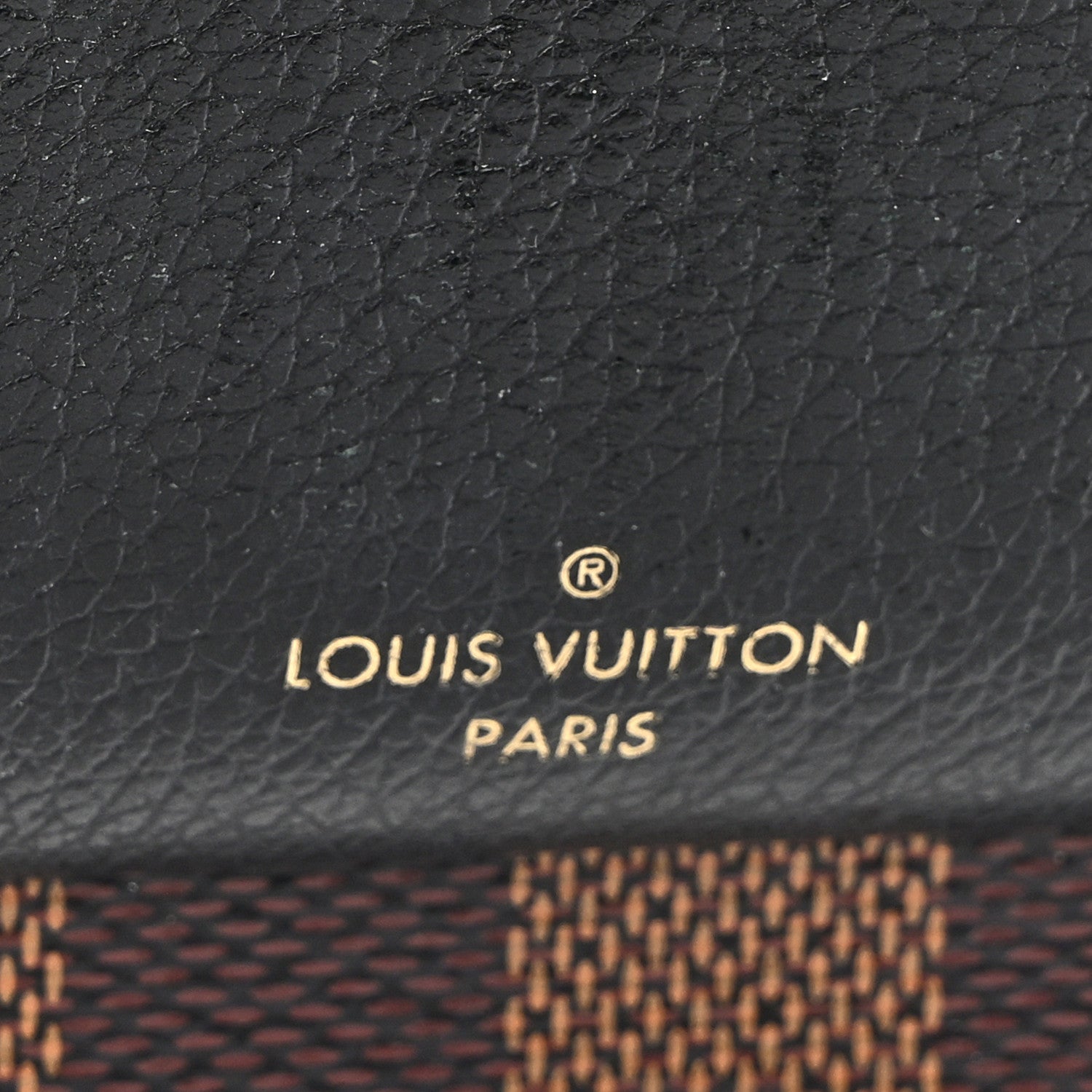 Louis Vuitton Damier Ebene Vavin Chain Wallet Black 12 of 17