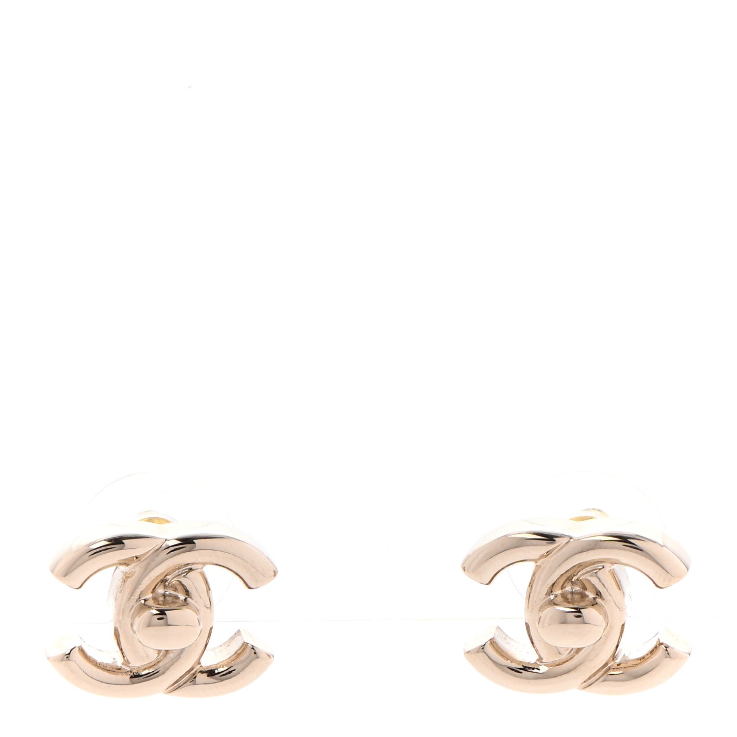 Chanel Metal CC Turnlock Earrings Gold 1 of 4