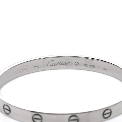 Cartier 18K White Gold LOVE Bracelet 17 4 of 7