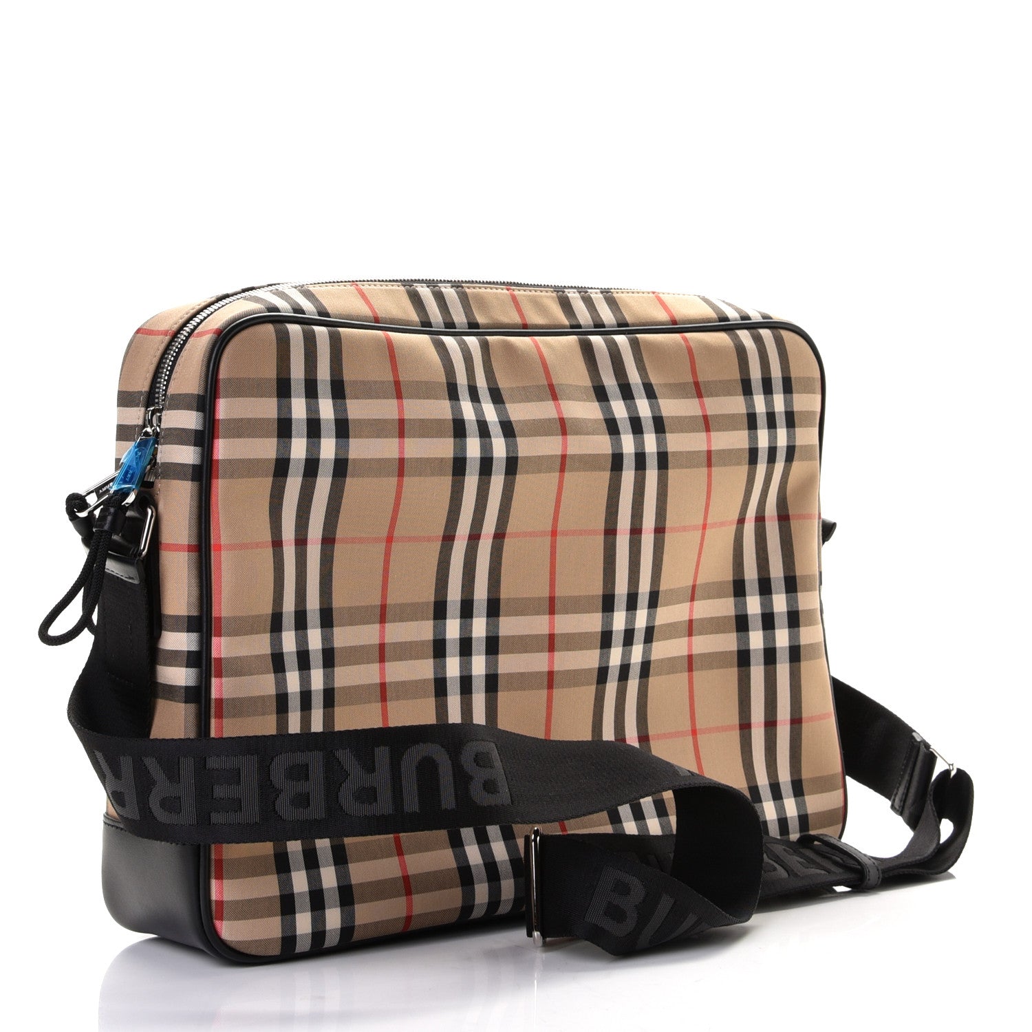 Burberry Vintage Check Calfskin Marlon Messenger Bag Archive Beige 2 of 5