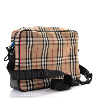 Burberry Vintage Check Calfskin Marlon Messenger Bag Archive Beige 2 of 5