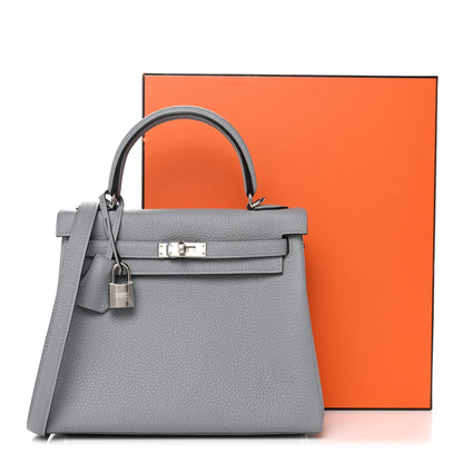Hermes Togo Kelly Retourne 25 Gris Pantin 10 of 10