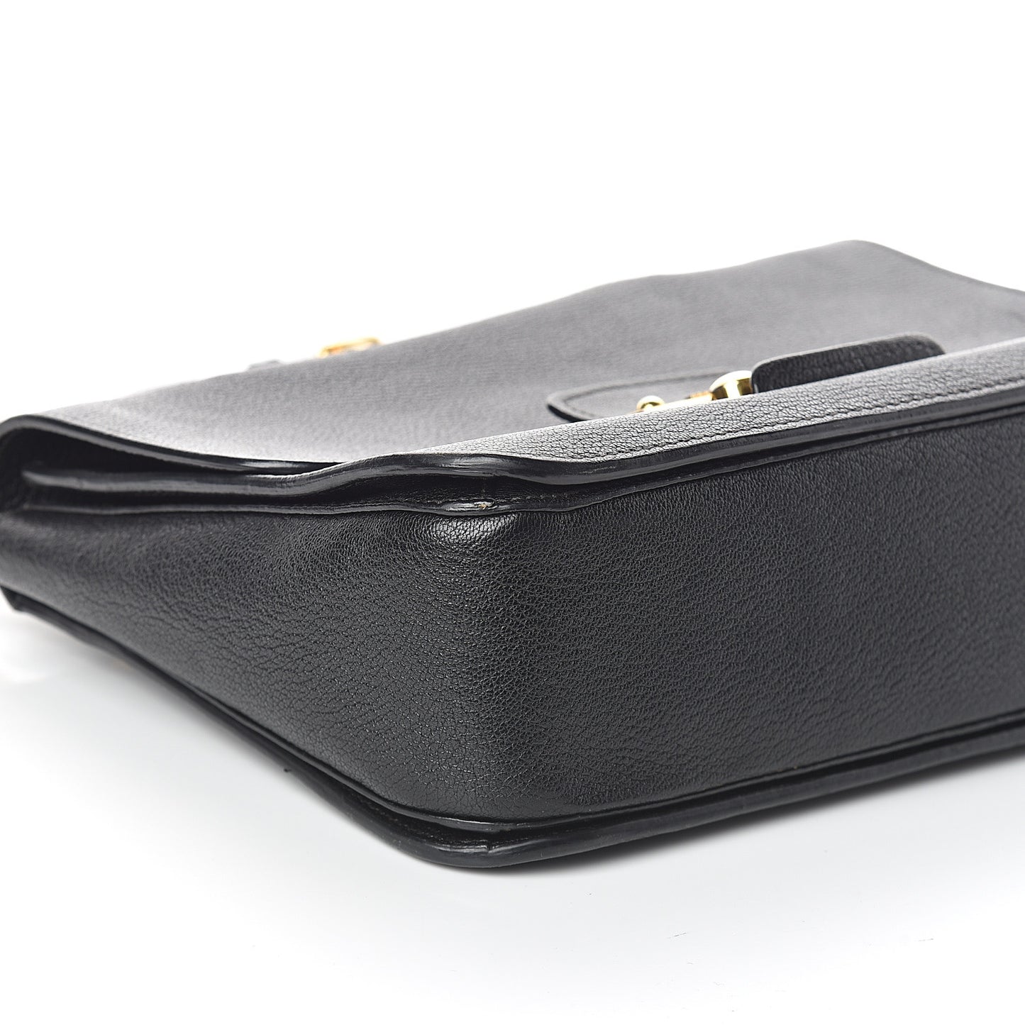 Goatskin Madras Shoulder Bag Black