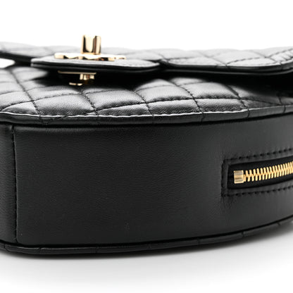 Chanel Lambskin Quilted CC In Love Heart Bag Black 10 of 11