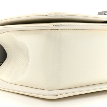 Chanel Patent Tweed Medium Boy Flap White 10 of 13