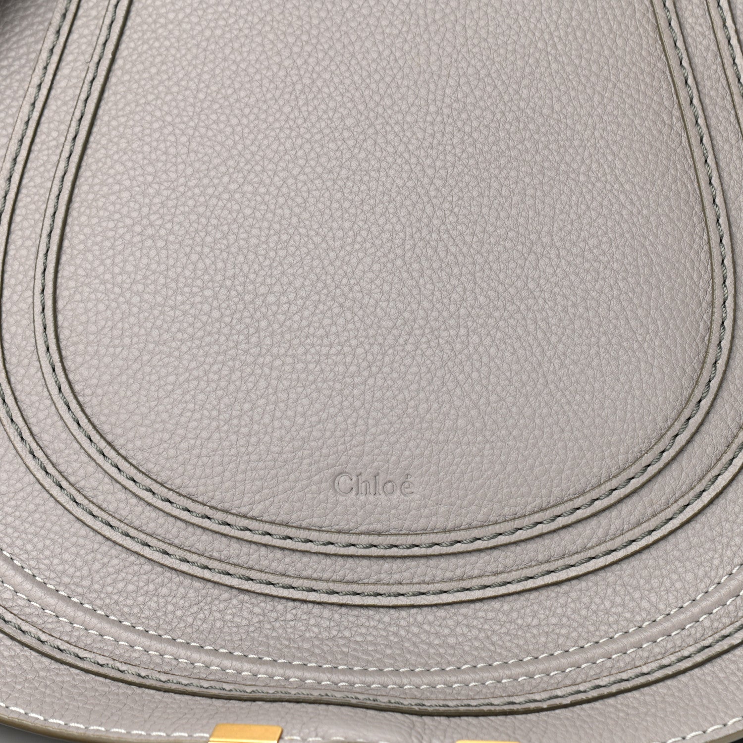 Chloe Calfskin Medium Marcie Round Crossbody Bag Cashmere Grey 9 of 11