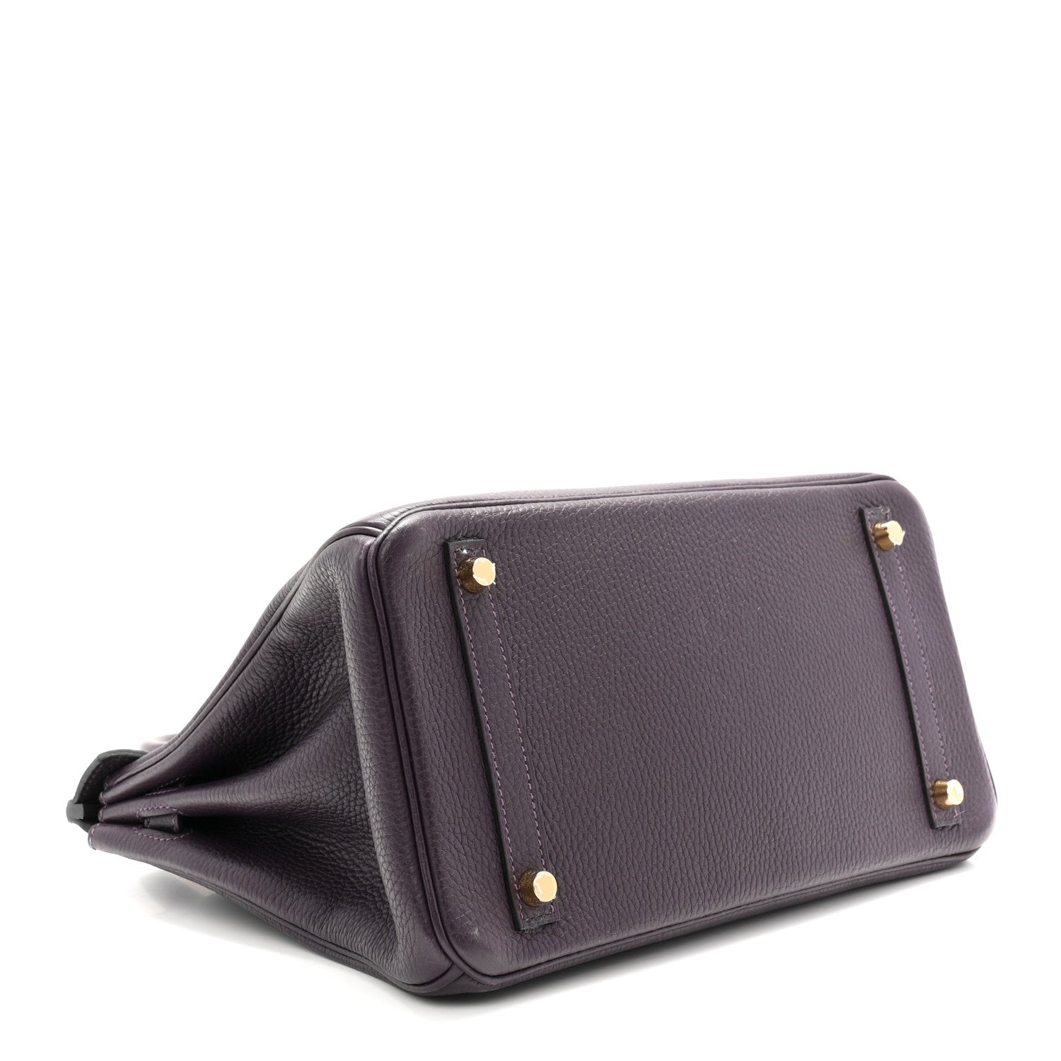 Hermes Taurillon Clemence Birkin 30 Raisin 4 of 13