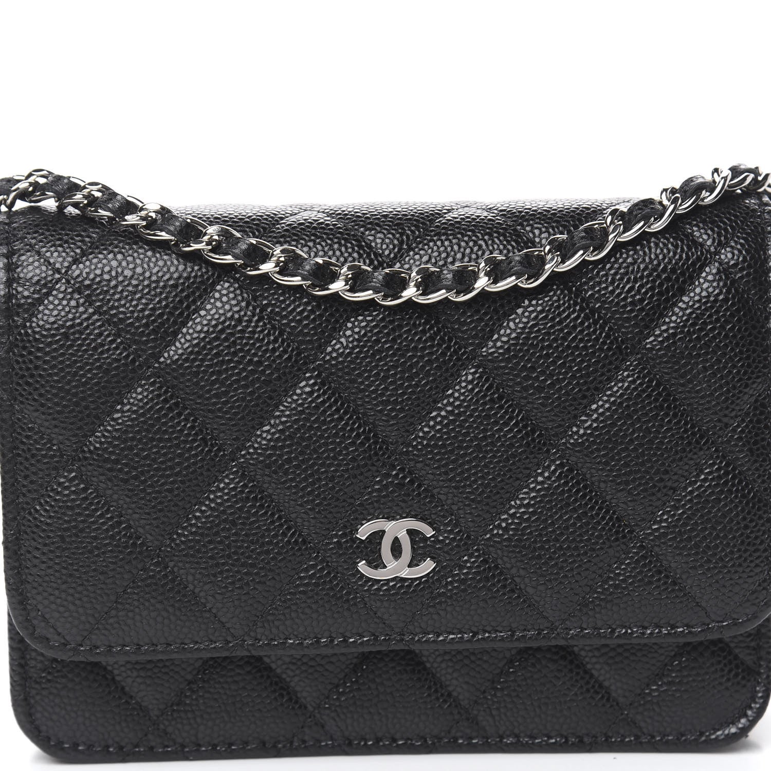 Chanel Caviar Quilted Mini Wallet On Chain WOC Black 8 of 10