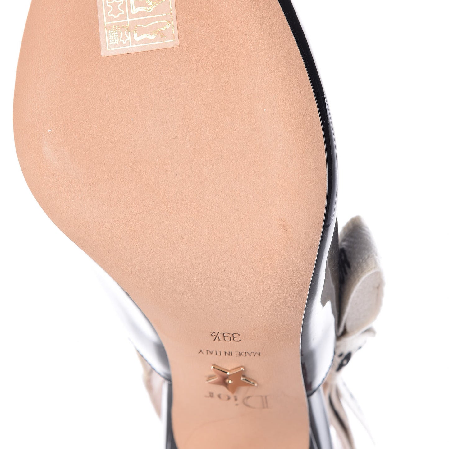 Patent Ribbon J'Adior Slingback 65mm Pumps 39.5 Black