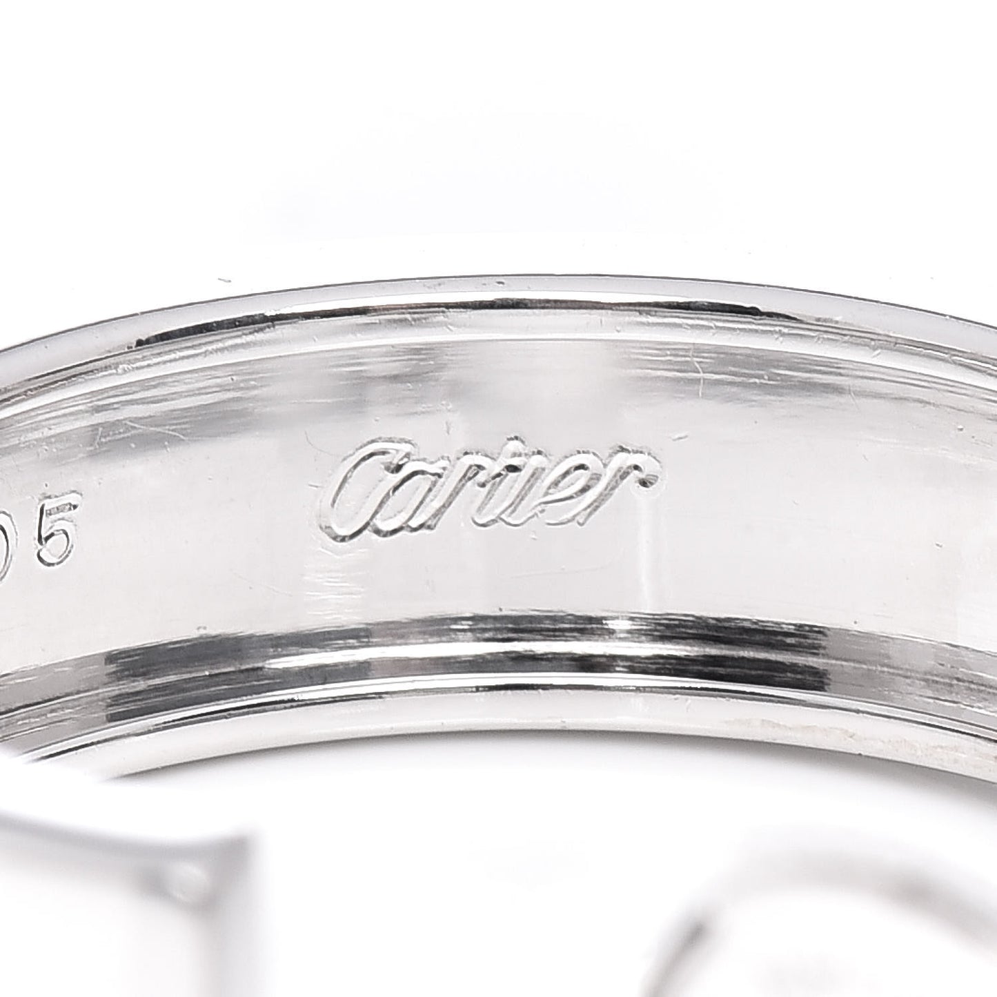 18K White Gold 2 Diamond 5.5mm LOVE Hoop Earrings