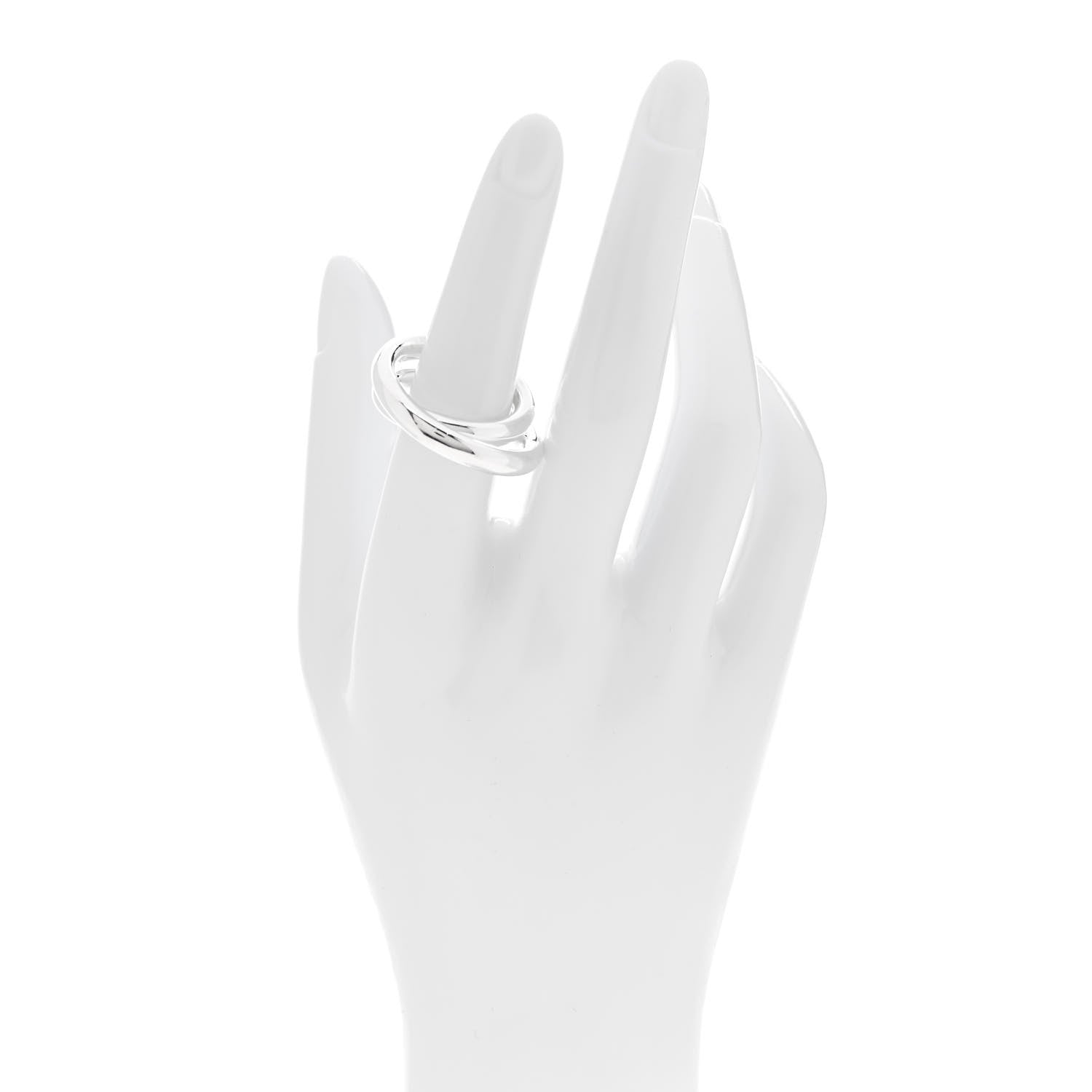 Hermes Sterling Silver MM Vertige Ring 55 7.25 2 of 4